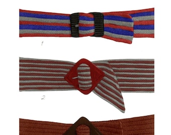 1930s Lady's Knitted Belts Knitting Pattern