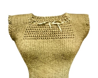 1900s Edwardian Corset Cover Knitting Pattern