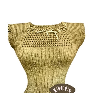 1900s Edwardian Corset Cover Knitting Pattern