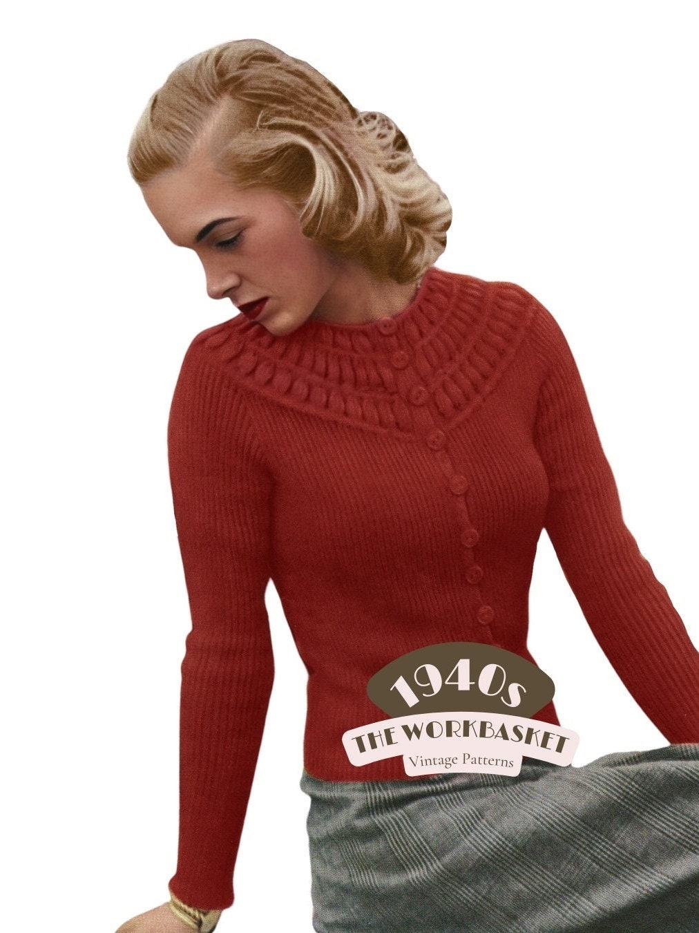 1940s Connie Cardigan Knitting Pattern