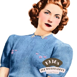 1930s Muriel Jumper Knitting Pattern