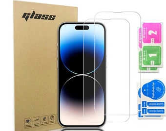 2PCS Tempered Glass Screen Protector For iPhone 15 14 Pro Max 13 12 11 Plus XS Max XR SE 8 7 6 +