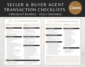 Seller & Buyer Agent Transaction Checklists, Real Estate Transaction Checklist pdf,Realtor TransactionChecklist Templates,TransactionTracker