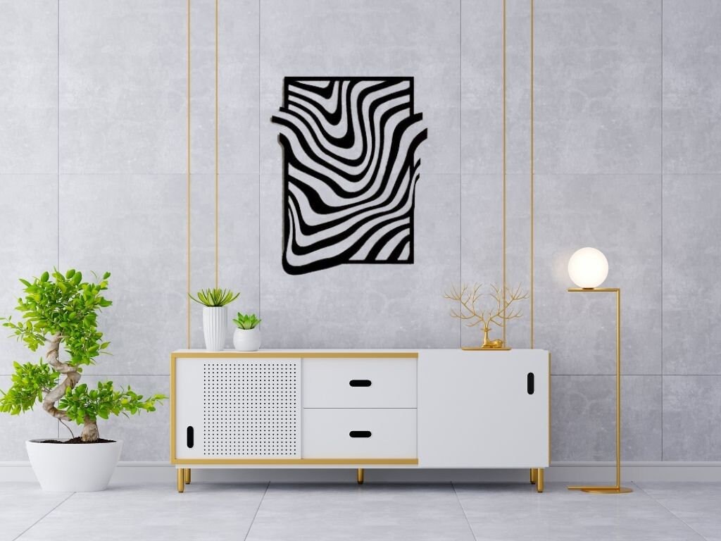 Three Dimensional Metal Wall Decor Abstract Metal Art Zebra