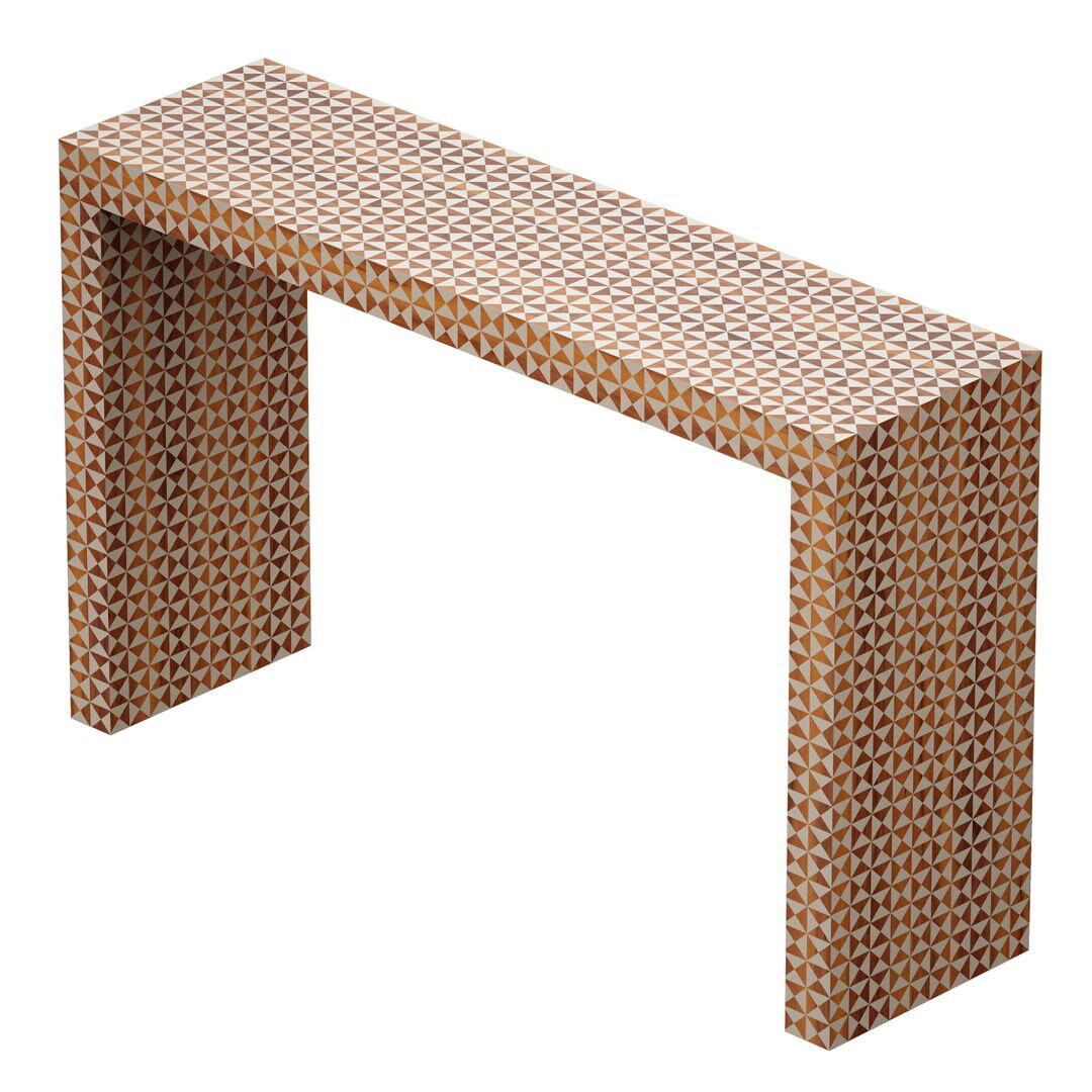 Teak Wood Inlay Desk, Bone Inlay Work Desk, Optical Bone Inlay Desk