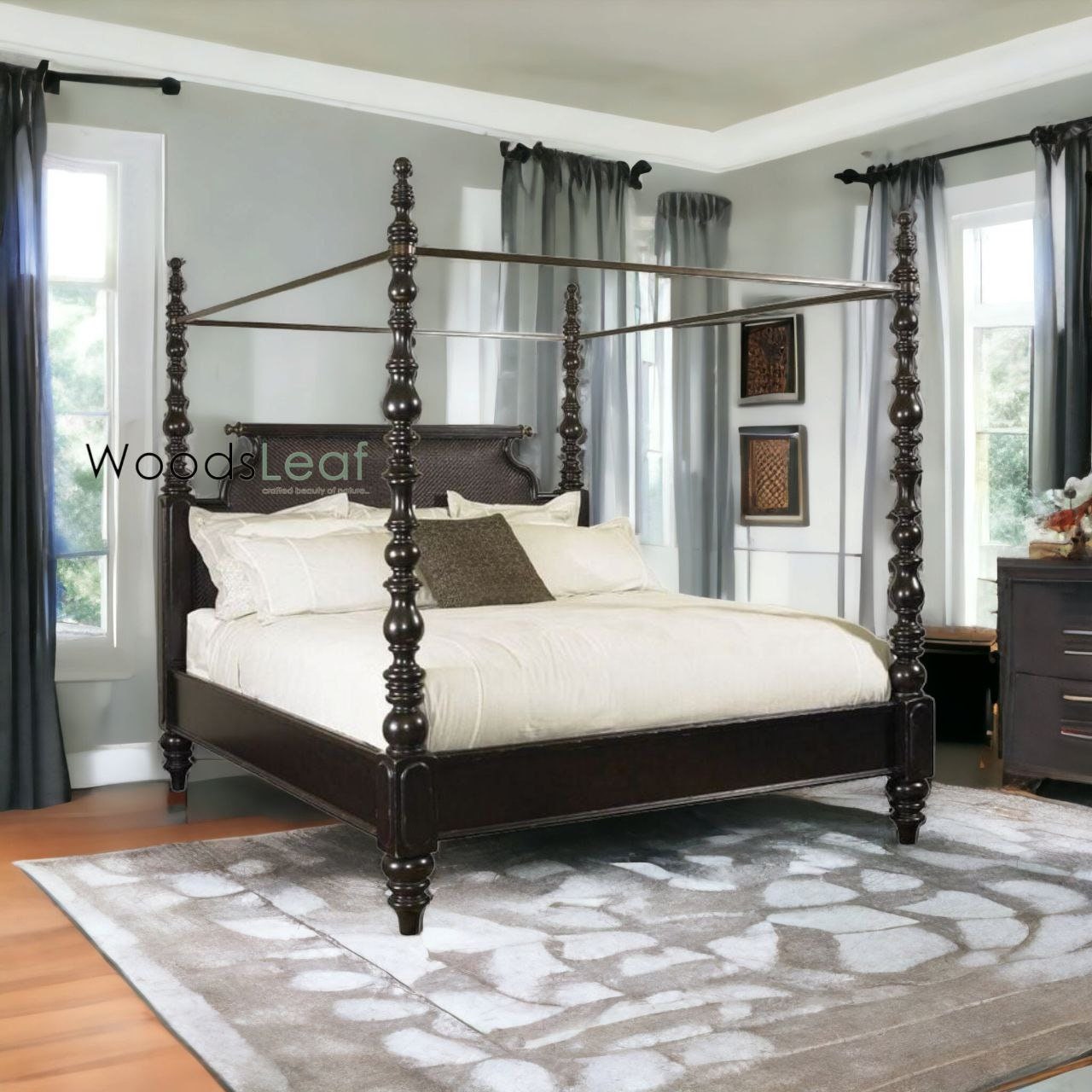 Rustic canopy bed deals