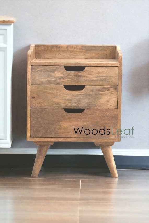 Mango wood nightstand deals