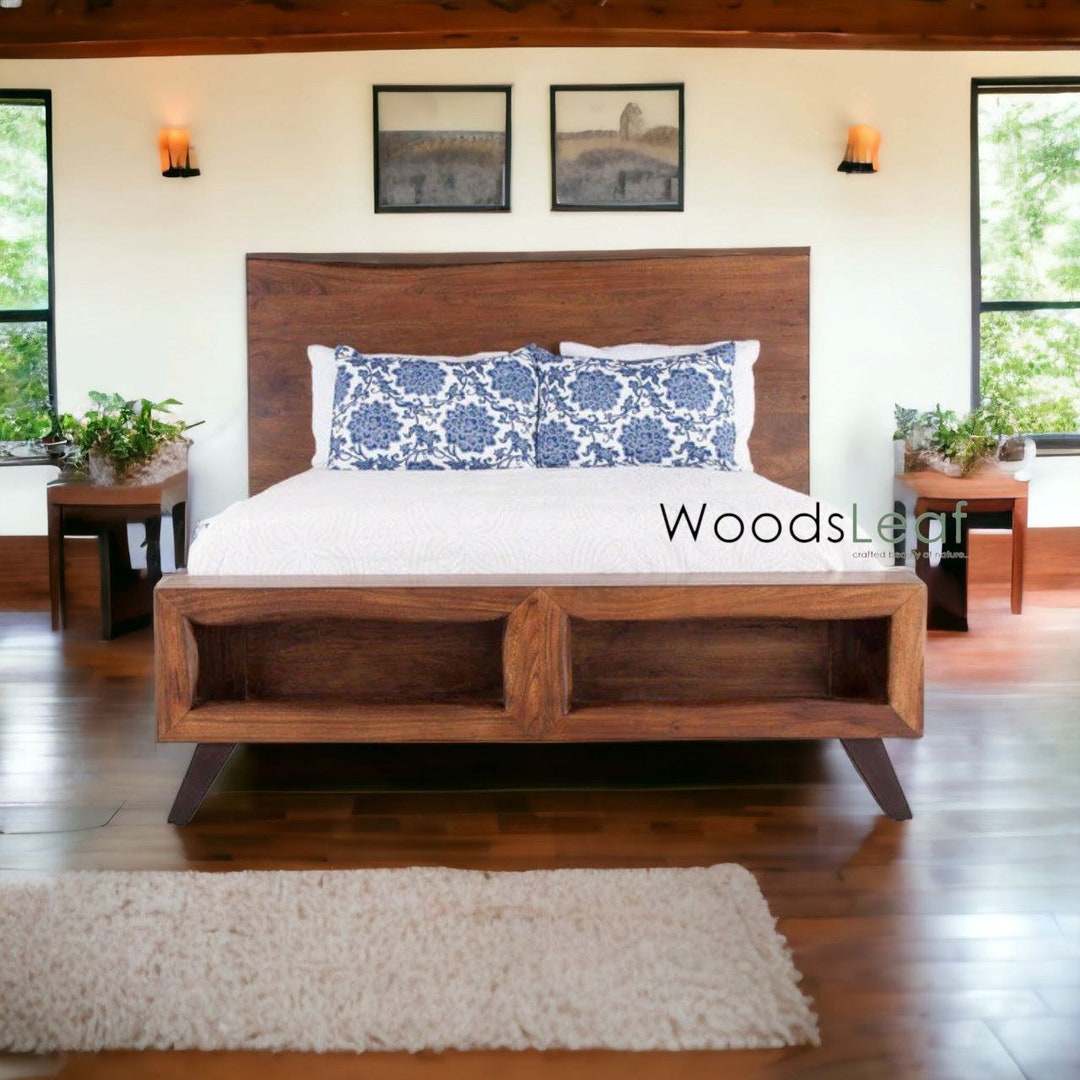 Panel Bed Head Board Custom Size Bed Natural Finish Etsy