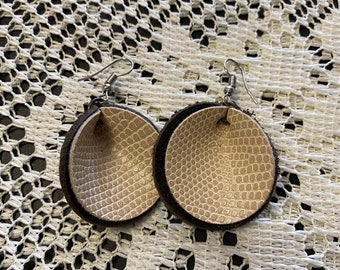 Handmade leather earrings