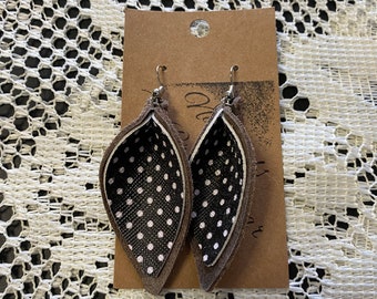 Handmade leather earrings