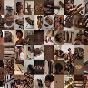 100 PCS | Brown Aesthetic Wall Collage |  Coffee Aesthetic Wall Collage Kit |Wall Decor Prints | Boujee Brown Coco Collages | Printable  PDF