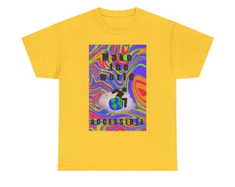 Accessible Earth graphic tee | Psychedelic swirl design