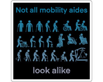 Niet alle mobiliteitshulpmiddelen lijken op sticker | Vierkante sticker