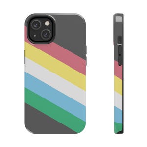 Funda para teléfono con rayas diagonales retro / Funda resistente para teléfono