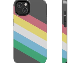 Retro telefoonhoesje met diagonale streep | Stoer telefoonhoesje