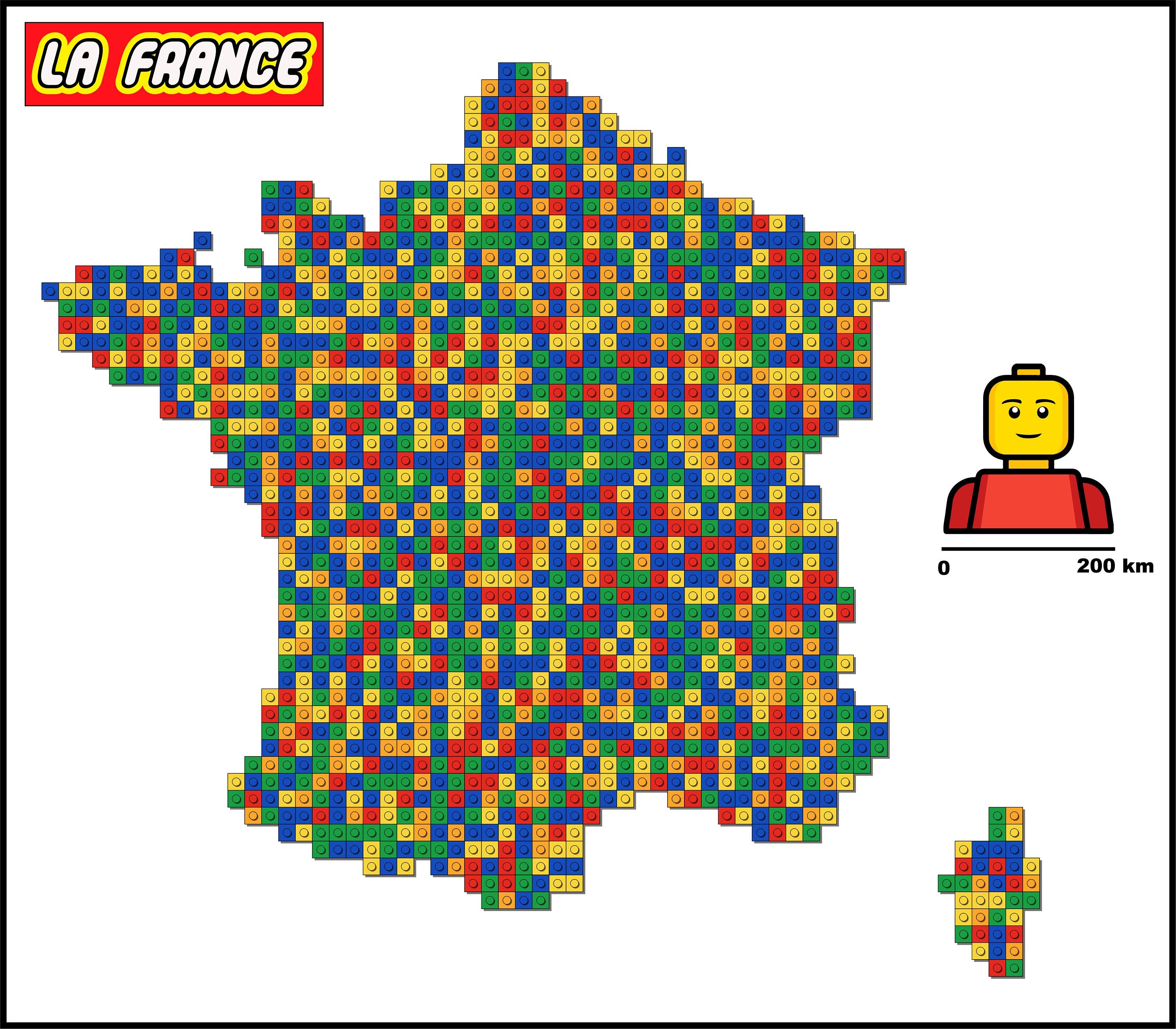 Carte de France en Pixels