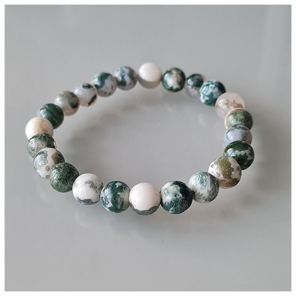 Bracelet en perles Agate arbre.