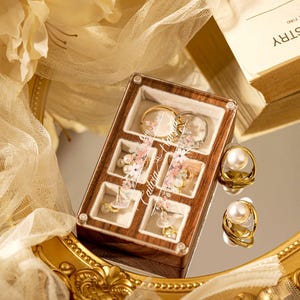 Scatola portagioielli in legno personalizzata, custodia da viaggio per donne, scatola regalo gioielli, scatola da damigella d'onore, piccola scatola portagioielli, regalo per donne, organizzatore di gioielli