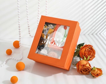 Personalized Mother's Day Gift Set, Custom Orange Mom Birthday Gift, Mother's Day Gift from Daughter, Care Package for Her, Gift for Mom