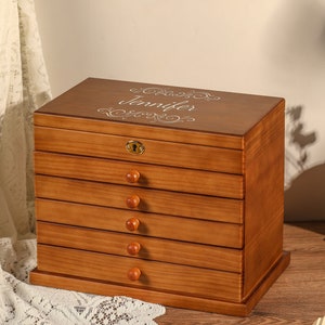 Personalisation Jewelry Box, Mothers Day Gift, Large Jewelry Box, Vintage Jewelry Box, Gift For Women Her, Custom Jewelry Box, Wedding Gift