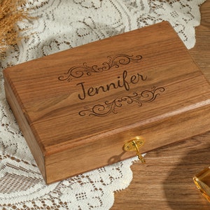 Personalisation Jewelry Box, Mothers Day Gift, Large Jewelry Box, Vintage Jewelry Box, Gift For Women Her, Custom Jewelry Box, Wedding Gift
