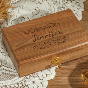 Personalization Jewelry Box, Mothers Day Gift, Large Jewelry Box, Vintage Jewelry Box, Gift For Women Her, Custom Jewelry Box, Wedding Gift