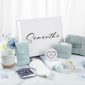 Personalized Dream Bridesmaid Gift Set, Custom Anniversary Gift Box, Wedding Gift Box, White Will you be my Bridesmaid Proposal Gift Box image 3