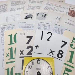 Vintage School Book Pages – 20 Assorted Sheets for Junk Journaling, Scrapbooking, and Paper Crafting