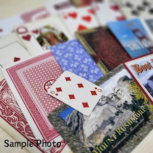 トランプの詰め合わせ：ジャンクジャーナルにぴったりのヴィンテージデザイン20種類以上