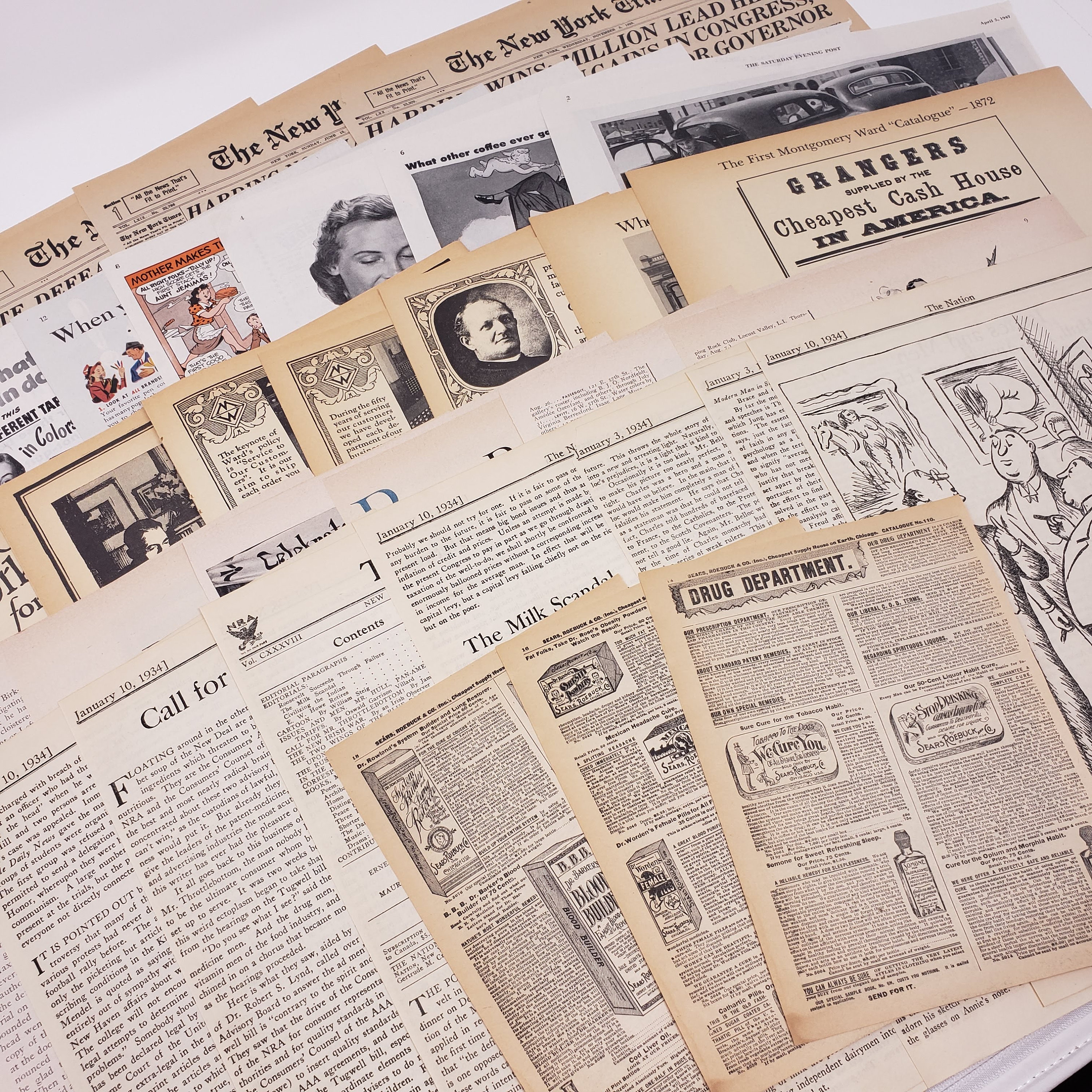 Vintage Newspaper Etsy