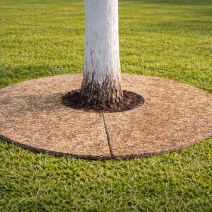 Natural Hemp Tree Mulch Rings - 3 Pack - 31.5" (80cm) Eco-Friendly Weed Barrier & Frost Protection - 500gsm Biodegradable Garden Tree Mats
