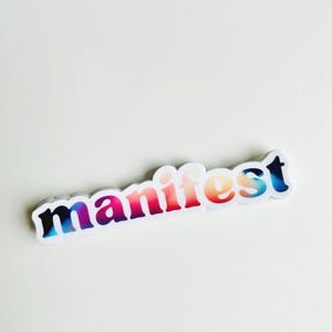 Manifeste | 3 pouces de large | Sticker résistant de haute qualité | Méditation Pleine Conscience | Prendre soin de soi