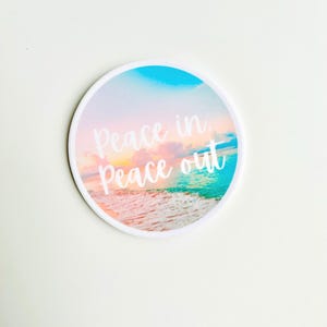 Paix entre, paix dehors | 3 x 3 pouces | Autocollant durable de haute qualité | Méditation Pleine Conscience | Prendre soin de soi