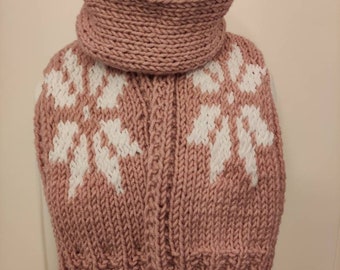 Knitted long wrap scarf