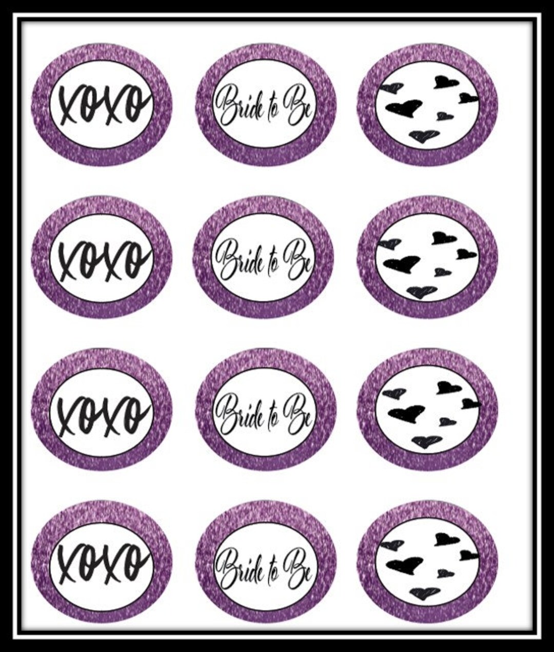 24Pcs Halloween Cupcake Toppers Glitter Bachelor Party