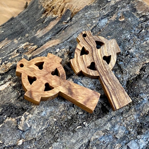 Olive Wood Cross Pendant - Latin Cross