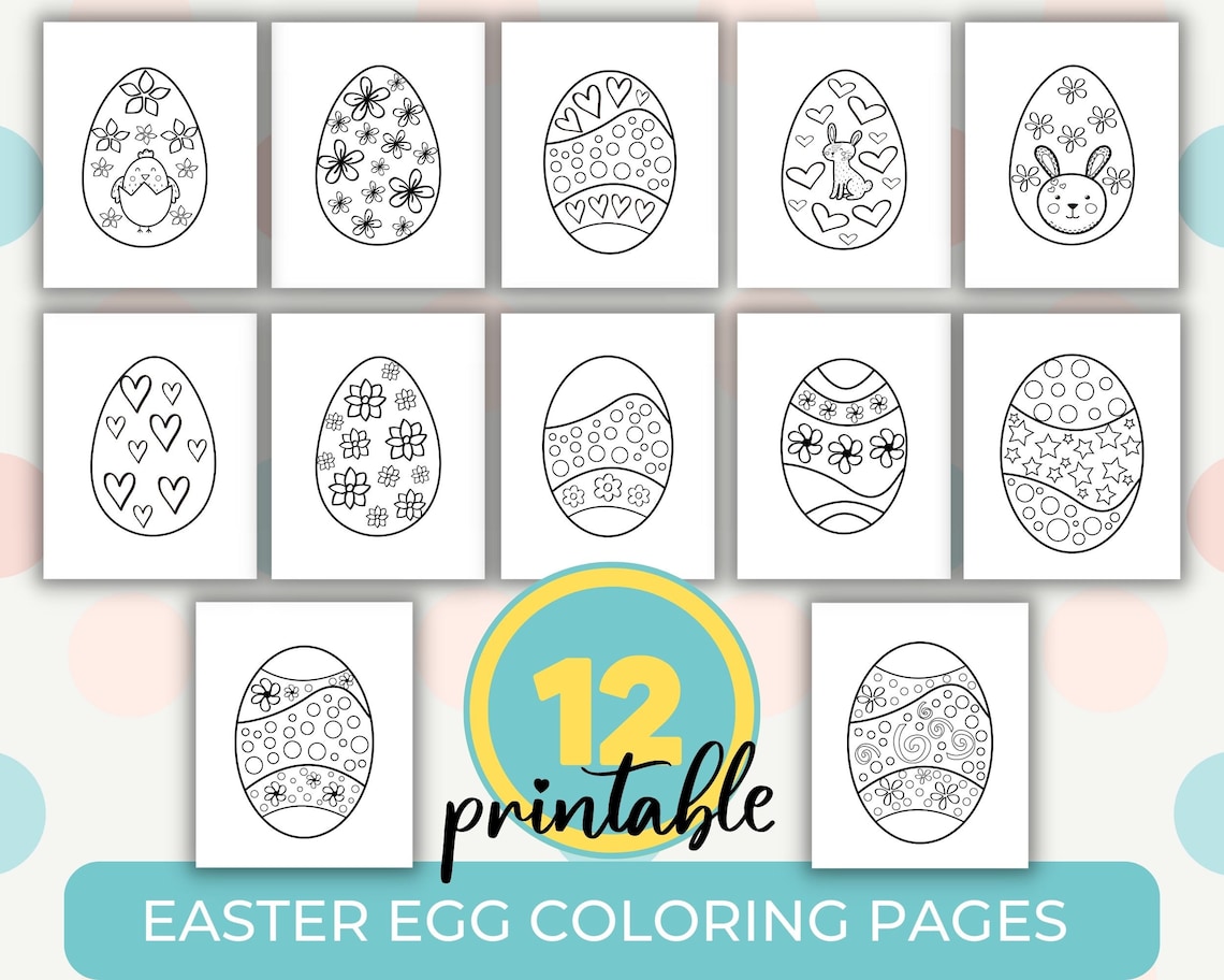 Printable Easter Egg Coloring Pages | Large Easter Egg Coloring Pages ...