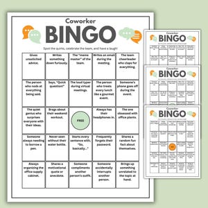 Coworker Bingo Game | Ice Breaker Game | Office Bingo | Office Party Game | Workplace Bingo | Team Building Games For Work | Printable Bingo