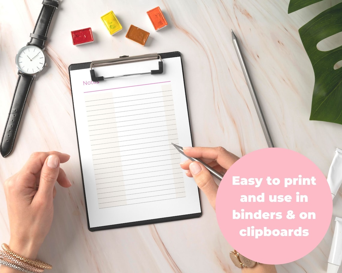 Note Taking Templates Printable Printable Notepad College - Etsy