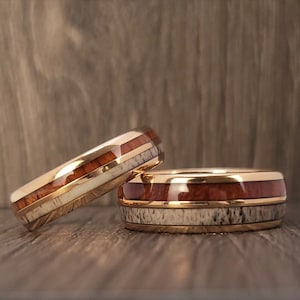 Wood Antler Ring 