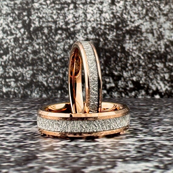 Engagement Ring Womens Rose Gold Tungsten Wedding Band Rose Gold