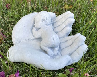 Sleeping Baby Concrete Statue: Angel Child Ornament, Newborn Gift