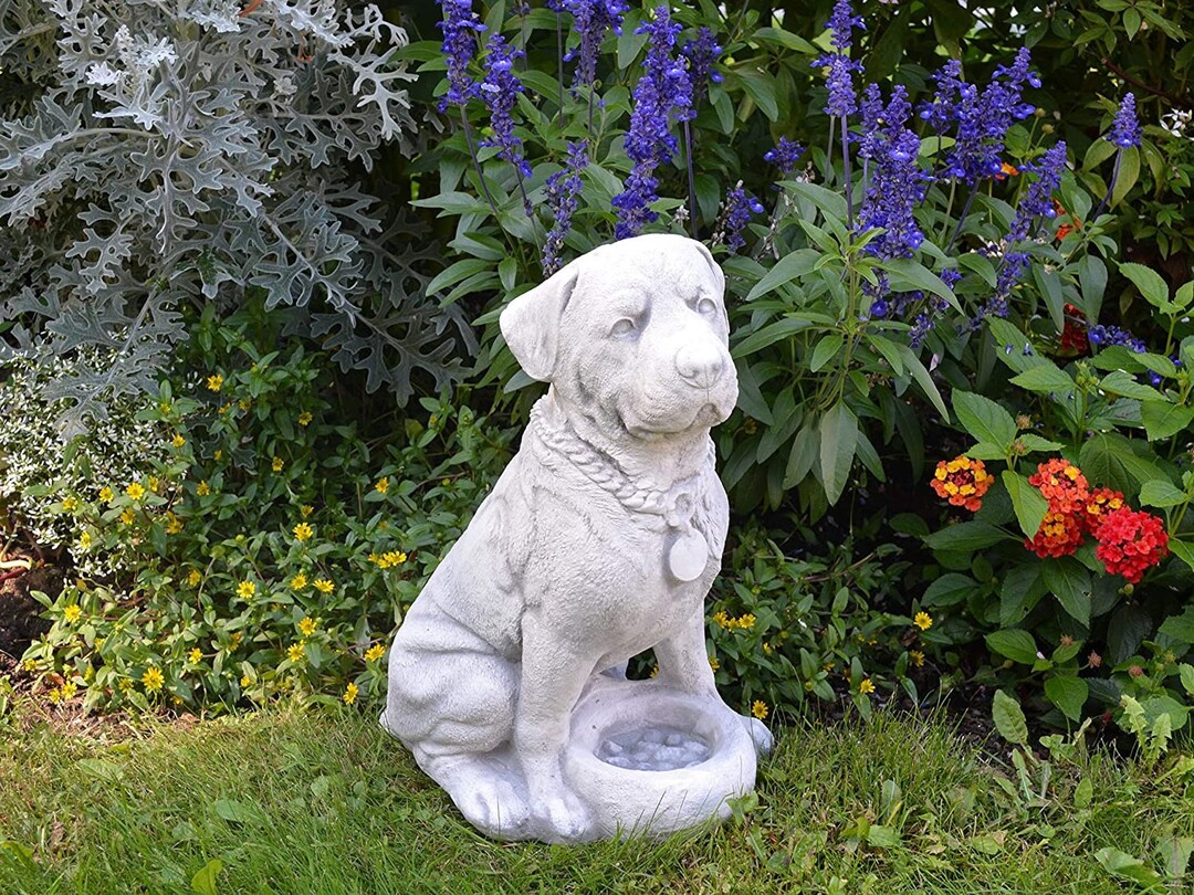 Rottweiler Concrete Statue, Stone Guard Dog Sculpture, Rottweiler ...
