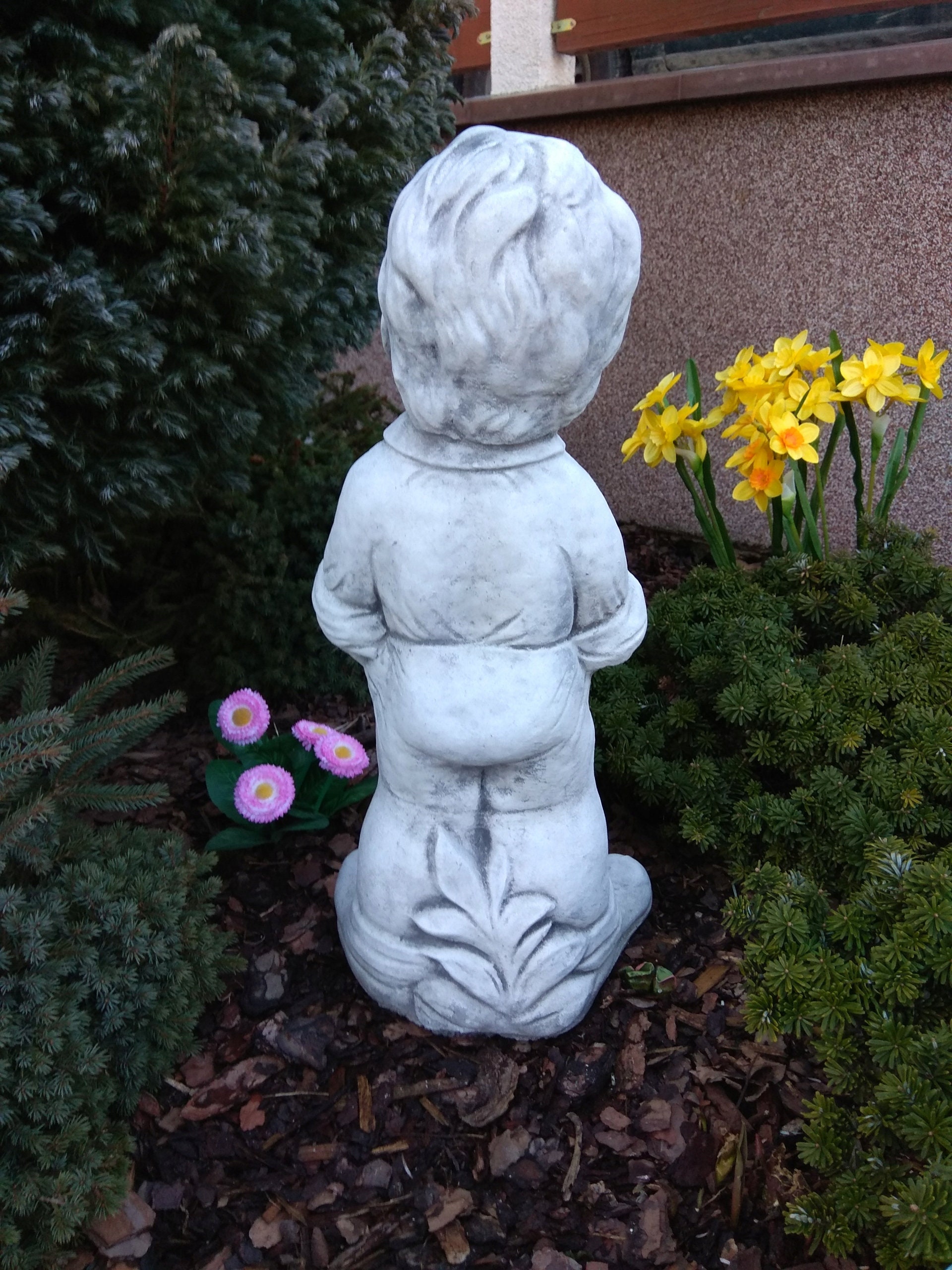 Peeing Boy Statue Garden Fountain Concrete Boy Children
