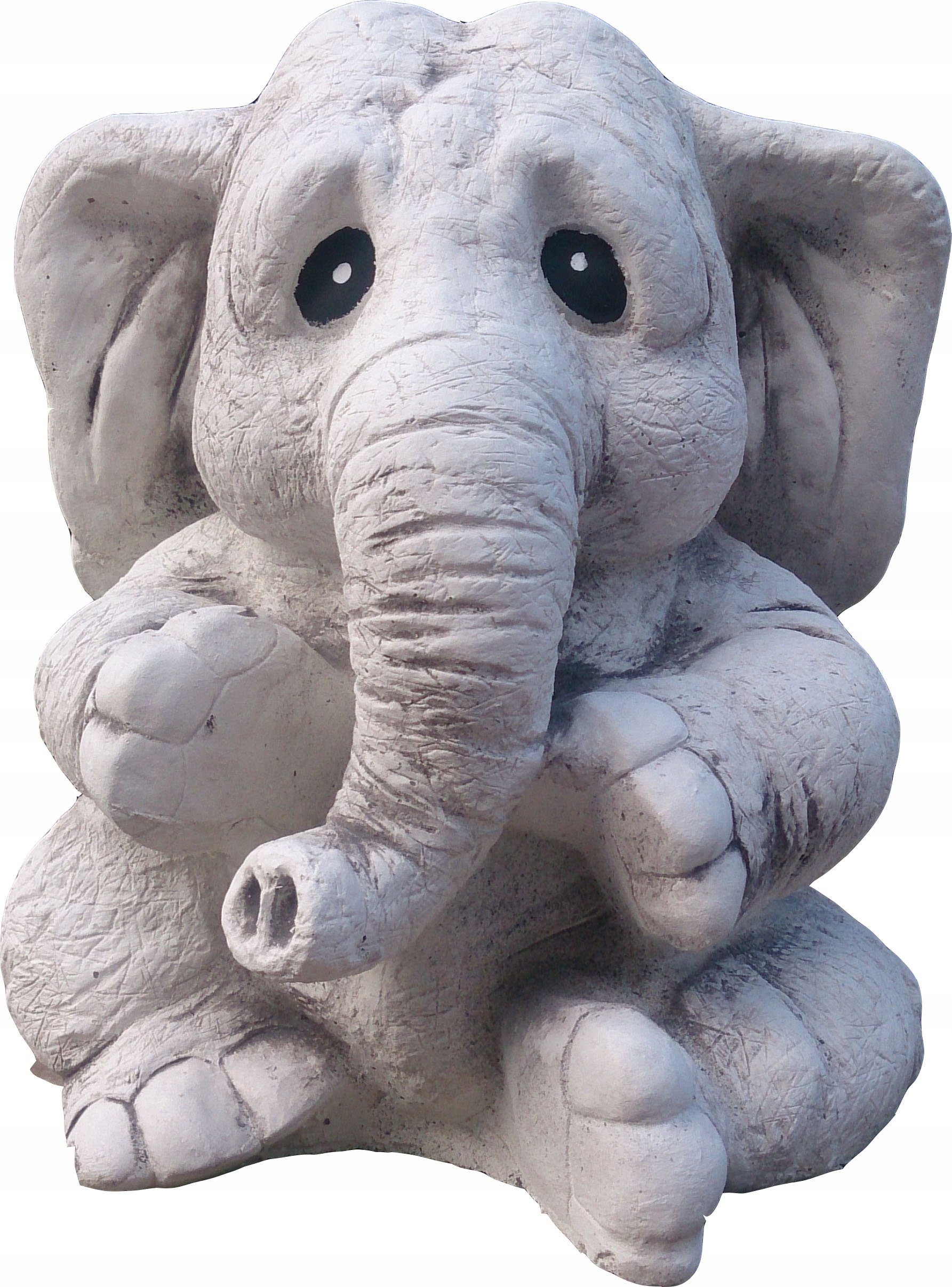 Large Elephant Statue Concrete Elephant Figurine Garden Etsy