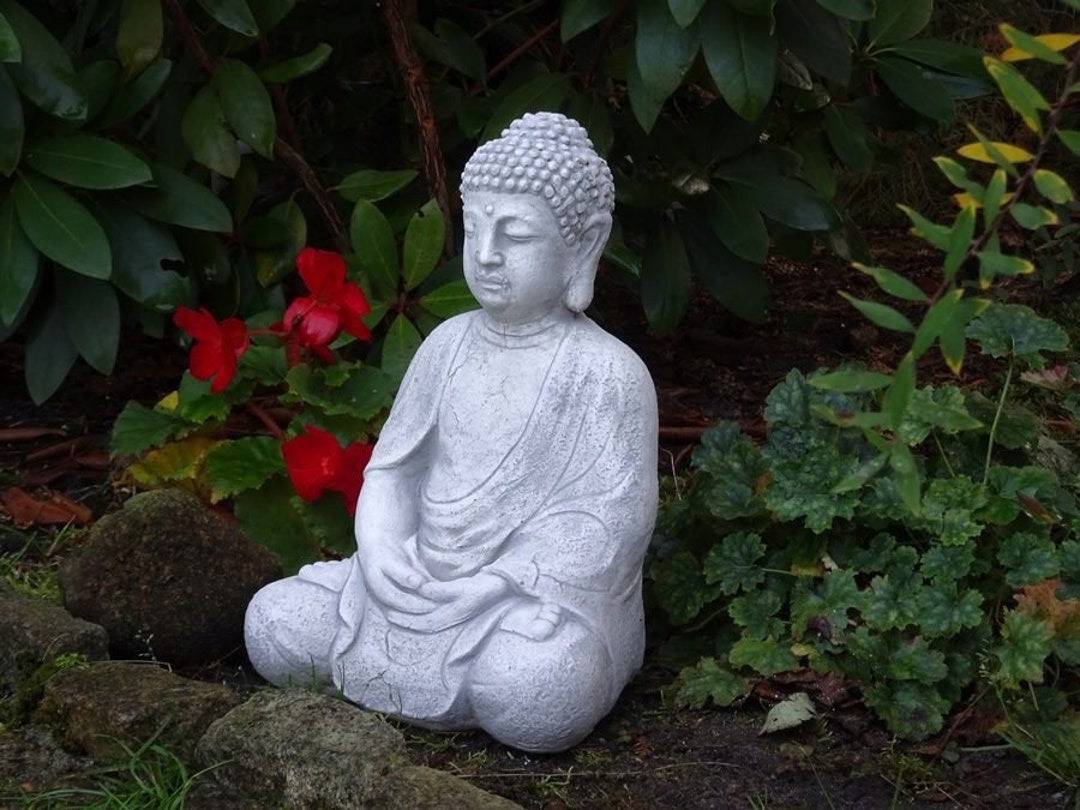 Tibetan Buddha Concrete Statue, Buddha Art, Garden Decor for Meditation ...