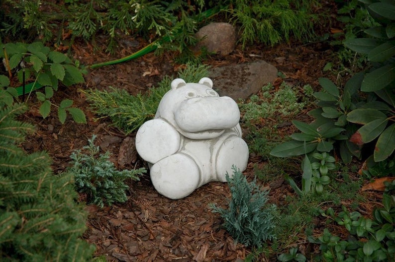 Concrete Hippo Statue, Hippopotamus Decor, Wild Animal Garden Sculpture, Hippo Carving, Beast Sculpture, Sea Cow Stone Ornament, Yard Art - .br Concrete Hippo Statue, Hippopotamus Decor, Wild Animal Garden Sculpture, Hippo Carving, Beast Sculpture, Sea Cow Stone Ornament, Yard Art - .br