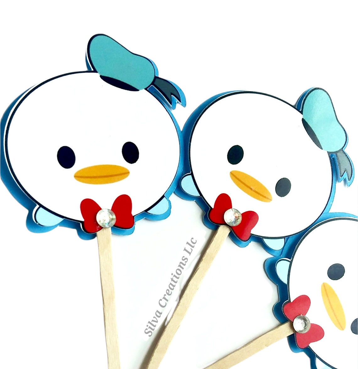 Donald Duck Cupcake Toppers, Donald Duck Party Supplies, Daisy Duck