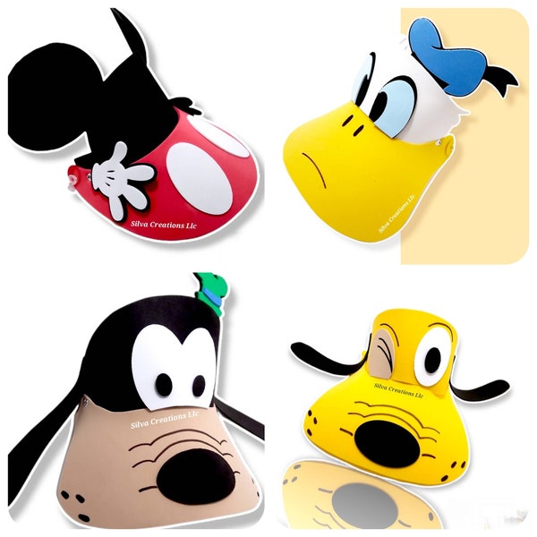 Mickey Mouse Party Hat, Mickey Party Hat, Mickey Hat Ears, Pluto Hat, Goofy Hat, Visors