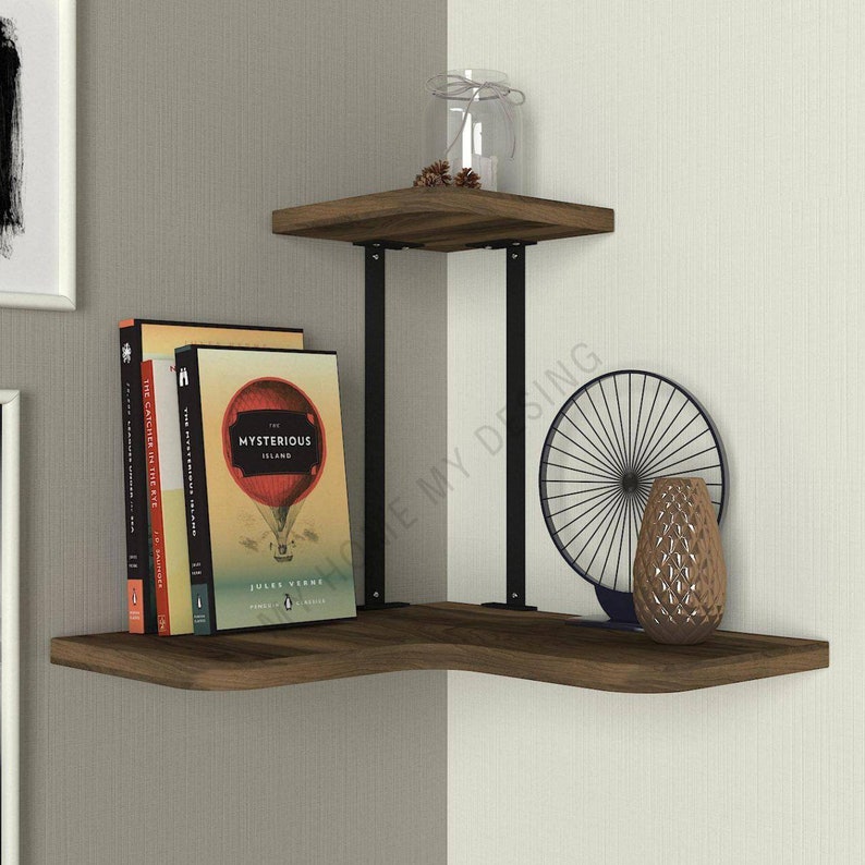Corner Wooden Book Shelf, Decorative Shelves Office wall Bookcas Corner Wooden Book Shelf, Decorative Shelves Office wall Bookcas